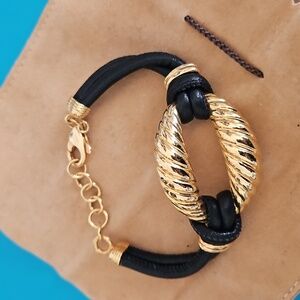 BRONZE MILOR ITALY GOLD PLATED BRACELET.